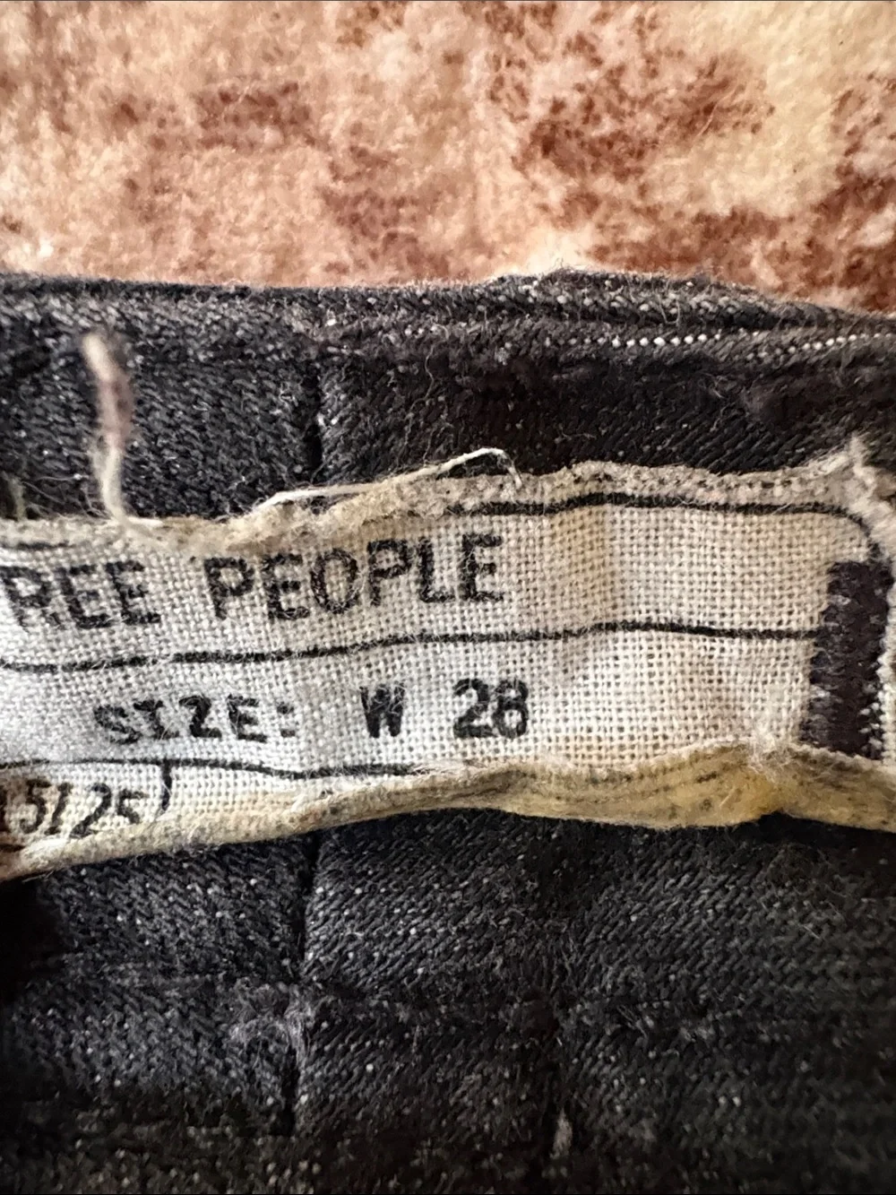 Free People Men’s Black Skinny Distressed Jeans
